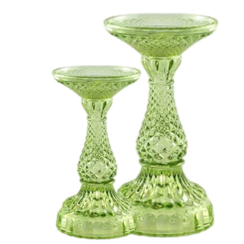 Assorted Glass Pillar Candle Holder, INDIVIDUALLY SOLD