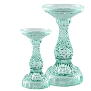 Assorted Glass Pillar Candle Holder, INDIVIDUALLY SOLD