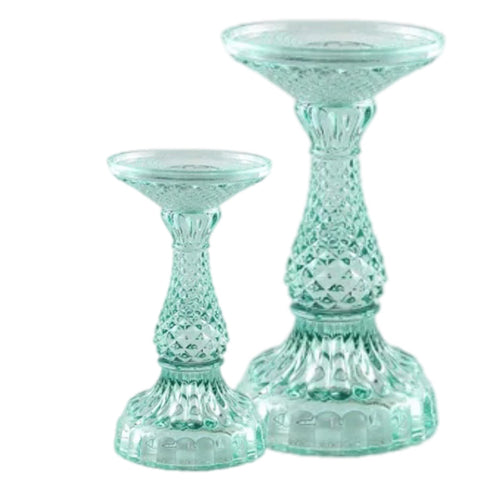 Assorted Glass Pillar Candle Holder, INDIVIDUALLY SOLD