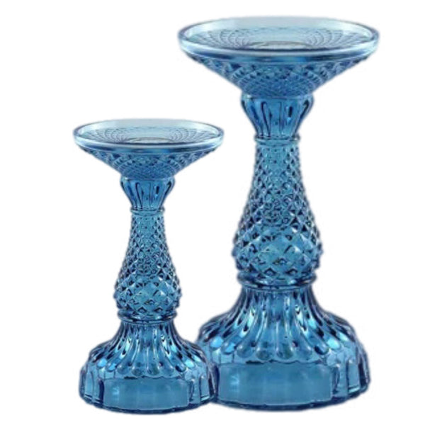 Assorted Glass Pillar Candle Holder, INDIVIDUALLY SOLD