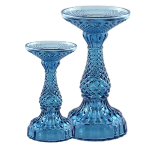 Assorted Glass Pillar Candle Holder, INDIVIDUALLY SOLD