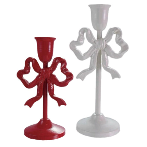 Assorted Bow Taper Candle Holder, INDIVIDUALLY SOLD