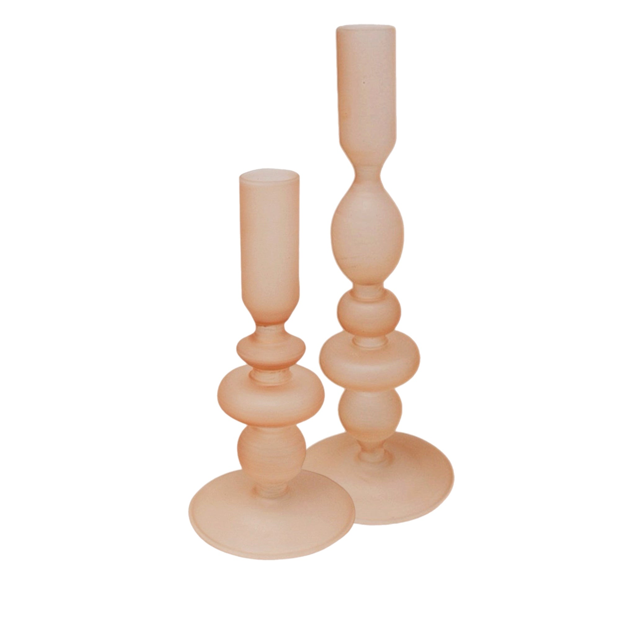 Assorted Nude Frosted Taper Candle Holder, INDIVIDUALLY SOLD