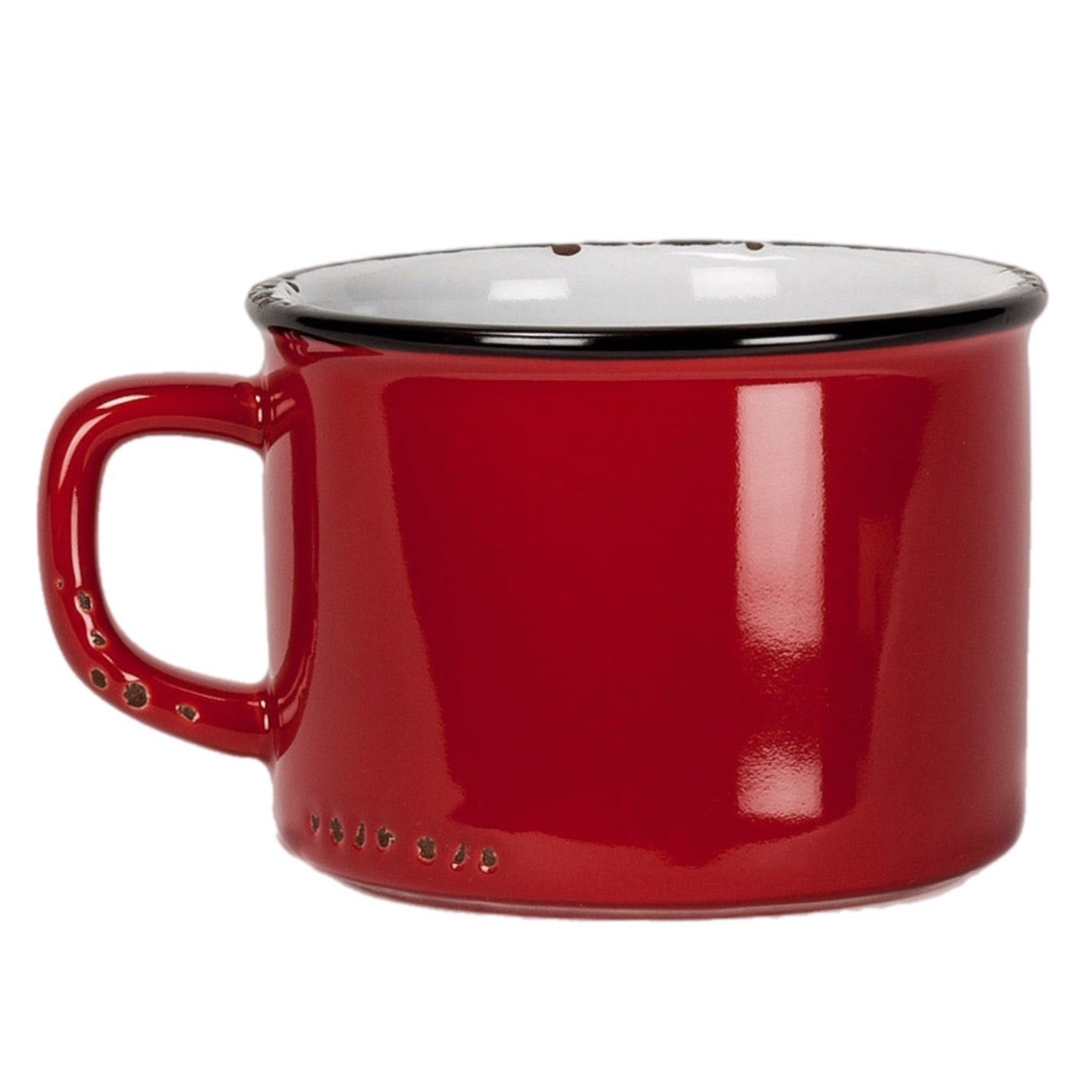 Red Enamel Style Espresso Cup
