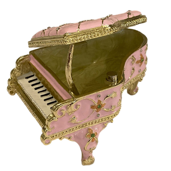 Pink Grand Piano Trinket Box