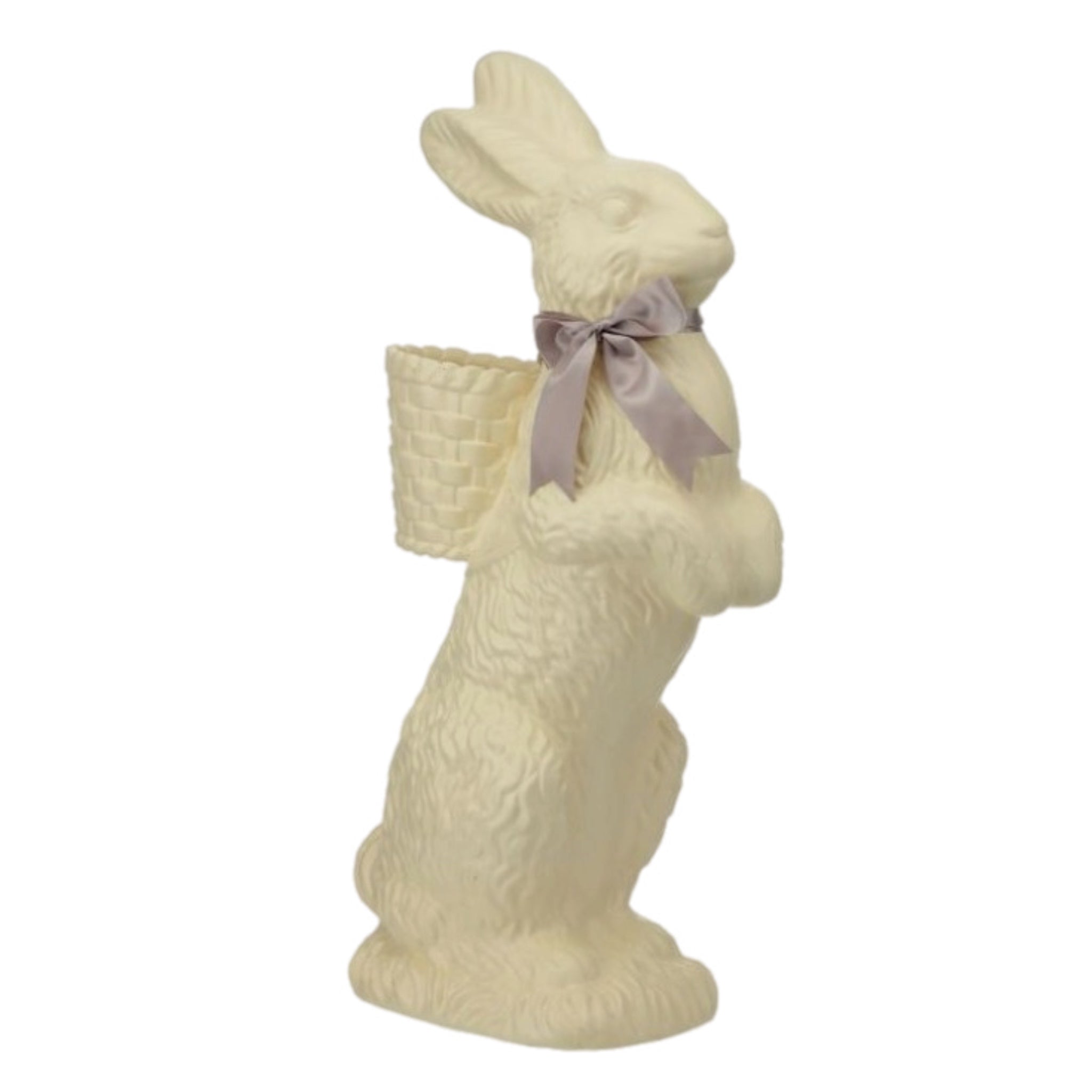 White Chocolate Bunny Standing Figurine - LARGE