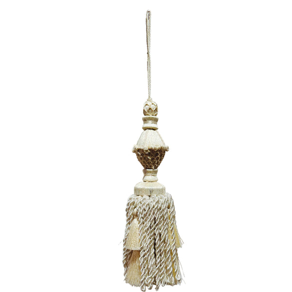 Small Cream Braided Tassel