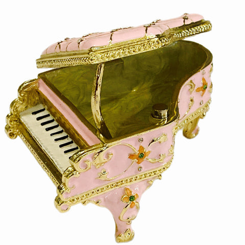Pink Grand Piano Trinket Box