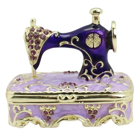Purple Sewing Machine Trinket Box