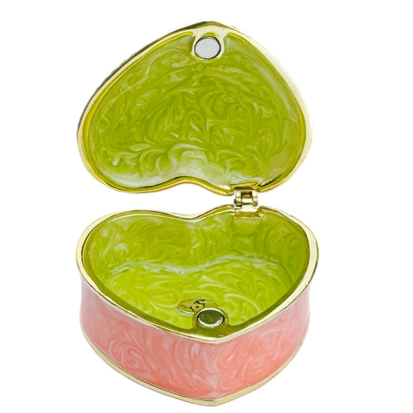 Pink Heart Trinket Box