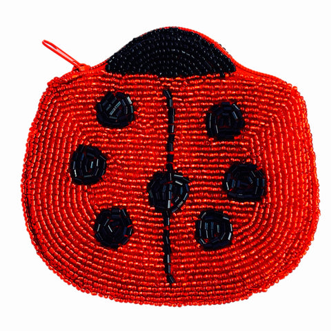 Ladybug Beaded Wallet