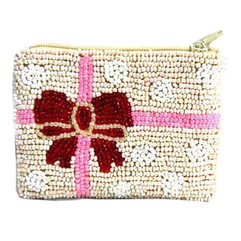 Present With Bow Beaded Wallet
