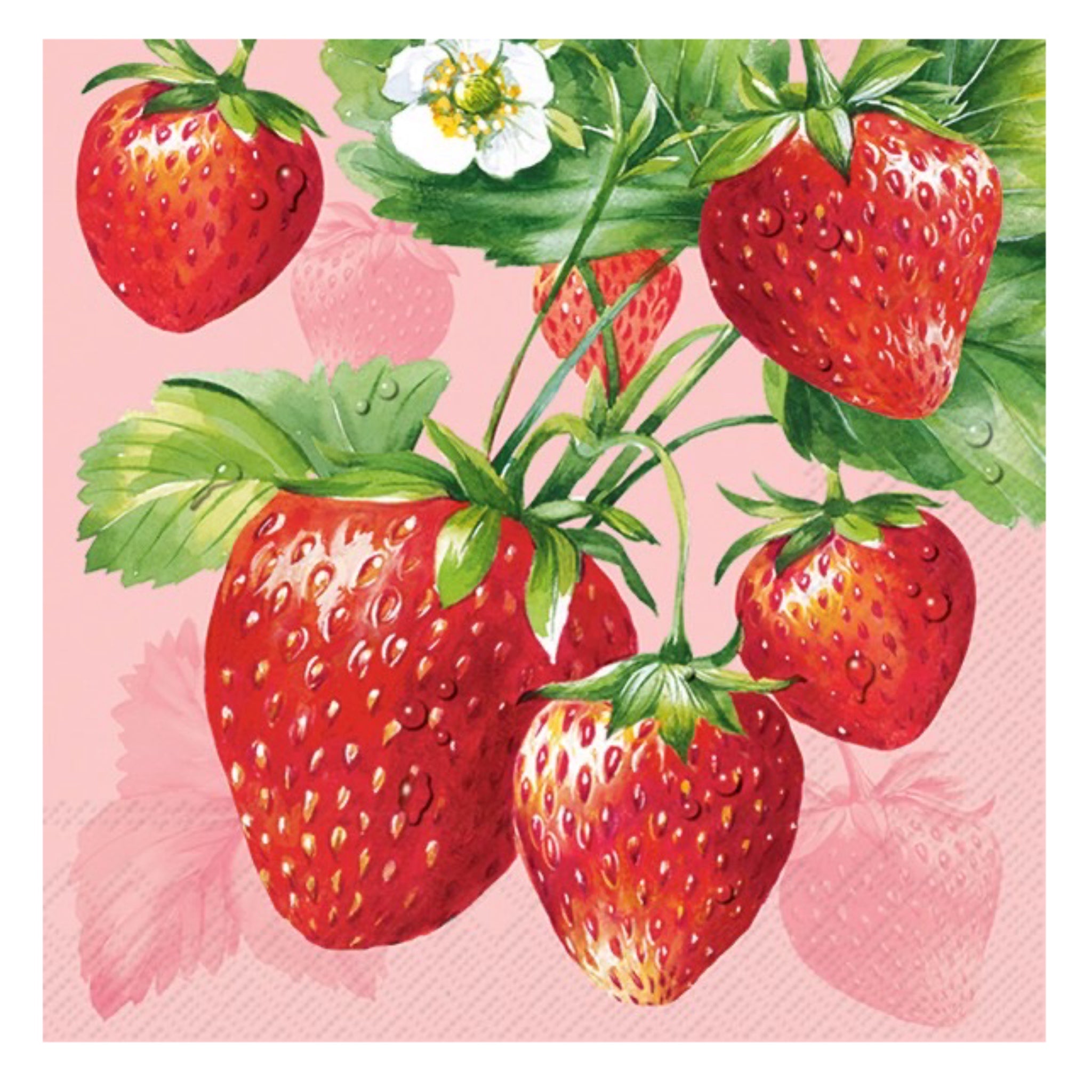 Luncheon Napkin: Strawberries