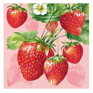 Luncheon Napkin: Strawberries