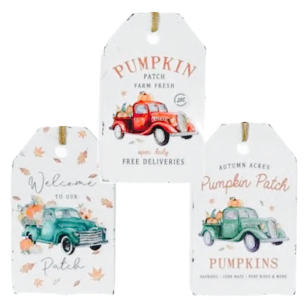 Assorted Fall Metal Sign, INDIVIDUALLY SOLD
