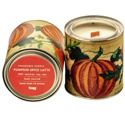 3" X 3.5" Pumpkin Spice Latte Tin Candle