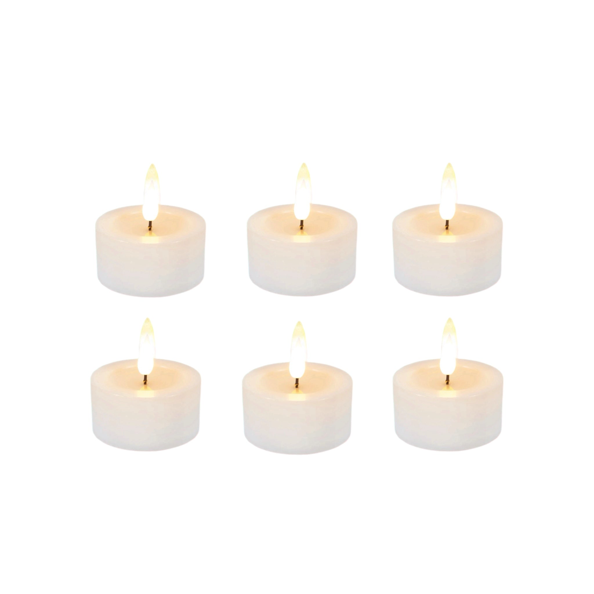 Set of 6 Flameless Tea Light Candles