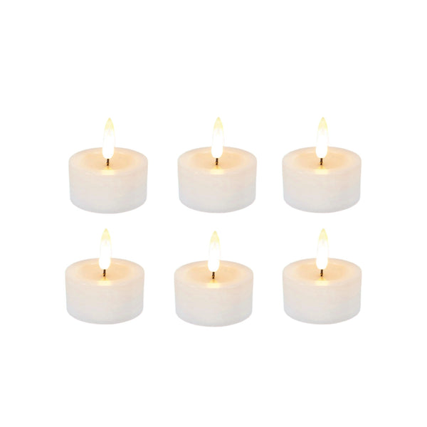 Set of 6 Flameless Tea Light Candles
