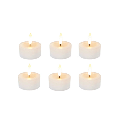Set of 6 Flameless Tea Light Candles