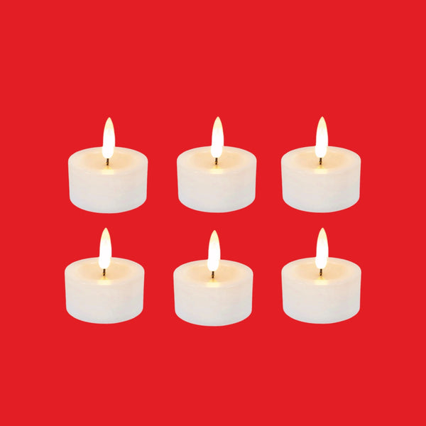Set of 6 Flameless Tea Light Candles