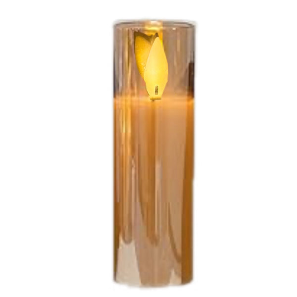 2" X 6" Slim Pillar Flameless Candle: Amber