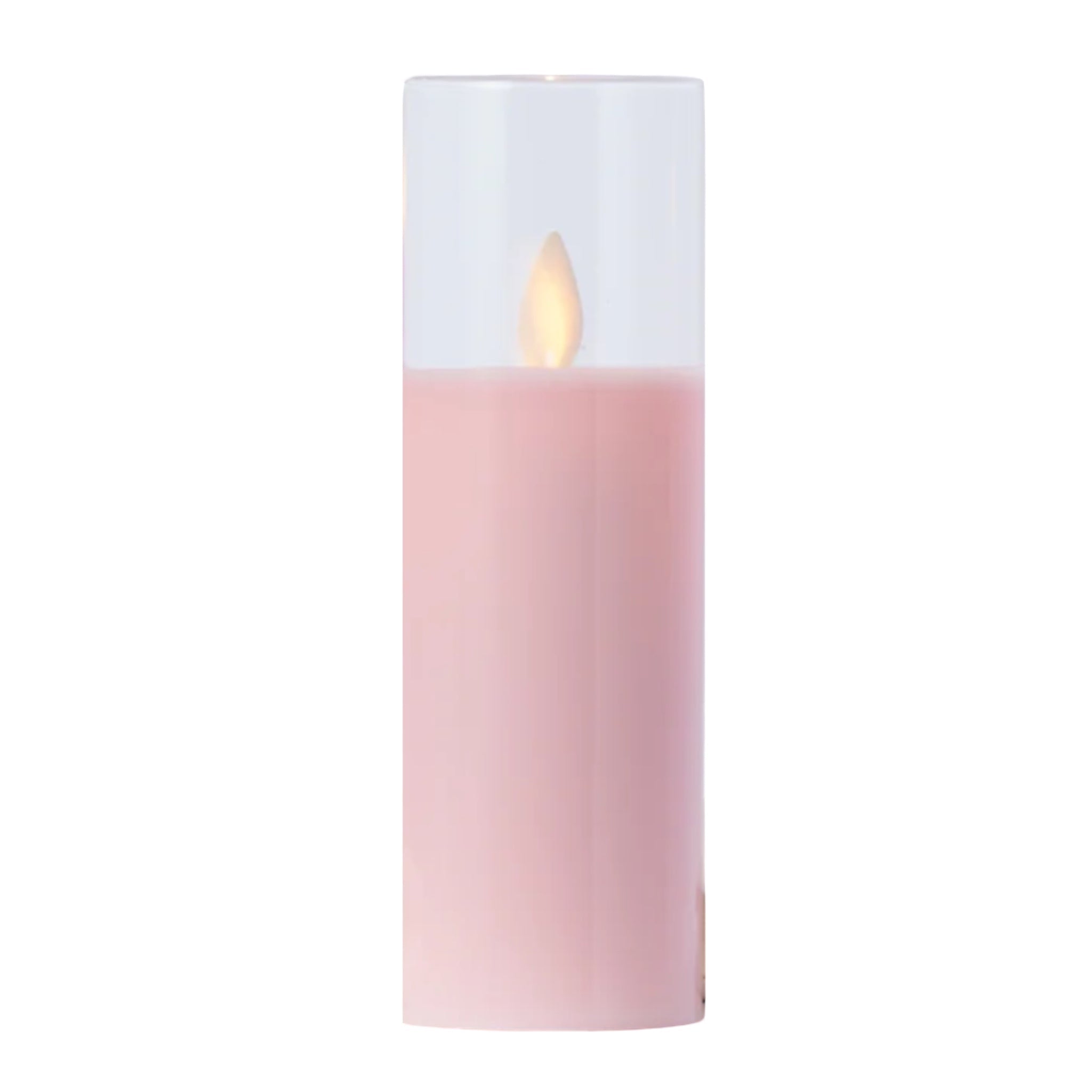 2" X 6" Slim Pillar Flameless Candle: Pink