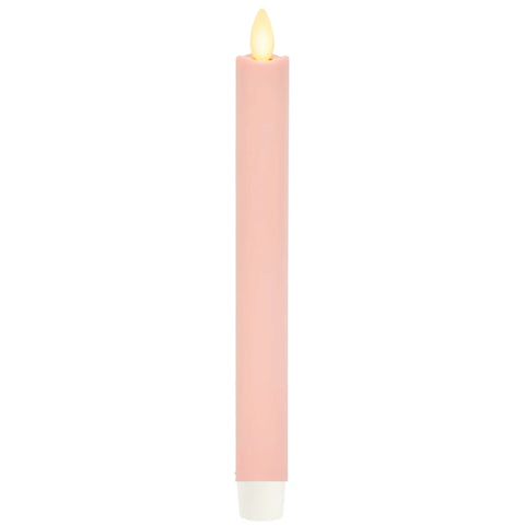 9” Taper Flameless Candle: Pink