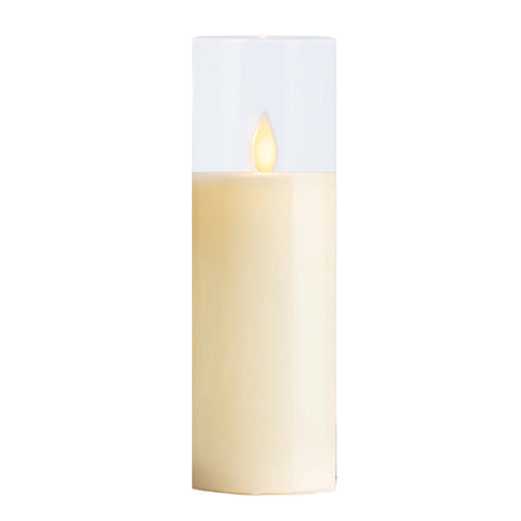 2" X 6” Slim Pillar Flameless Candle: Cream