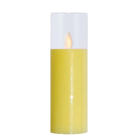 2" X 6" Slim Pillar Flameless Candle: Yellow