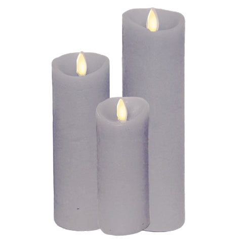 Assorted Slim Pillar Flameless Candle: Periwinkle Blue, INDIVIDUALLY SOLD