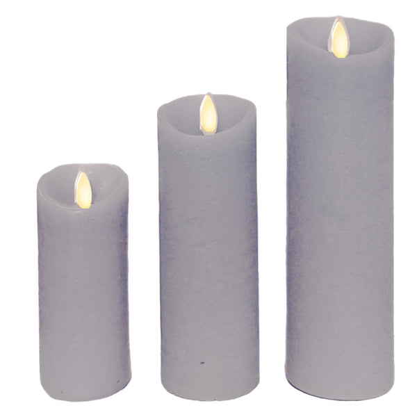 Assorted Slim Pillar Flameless Candle: Periwinkle Blue, INDIVIDUALLY SOLD