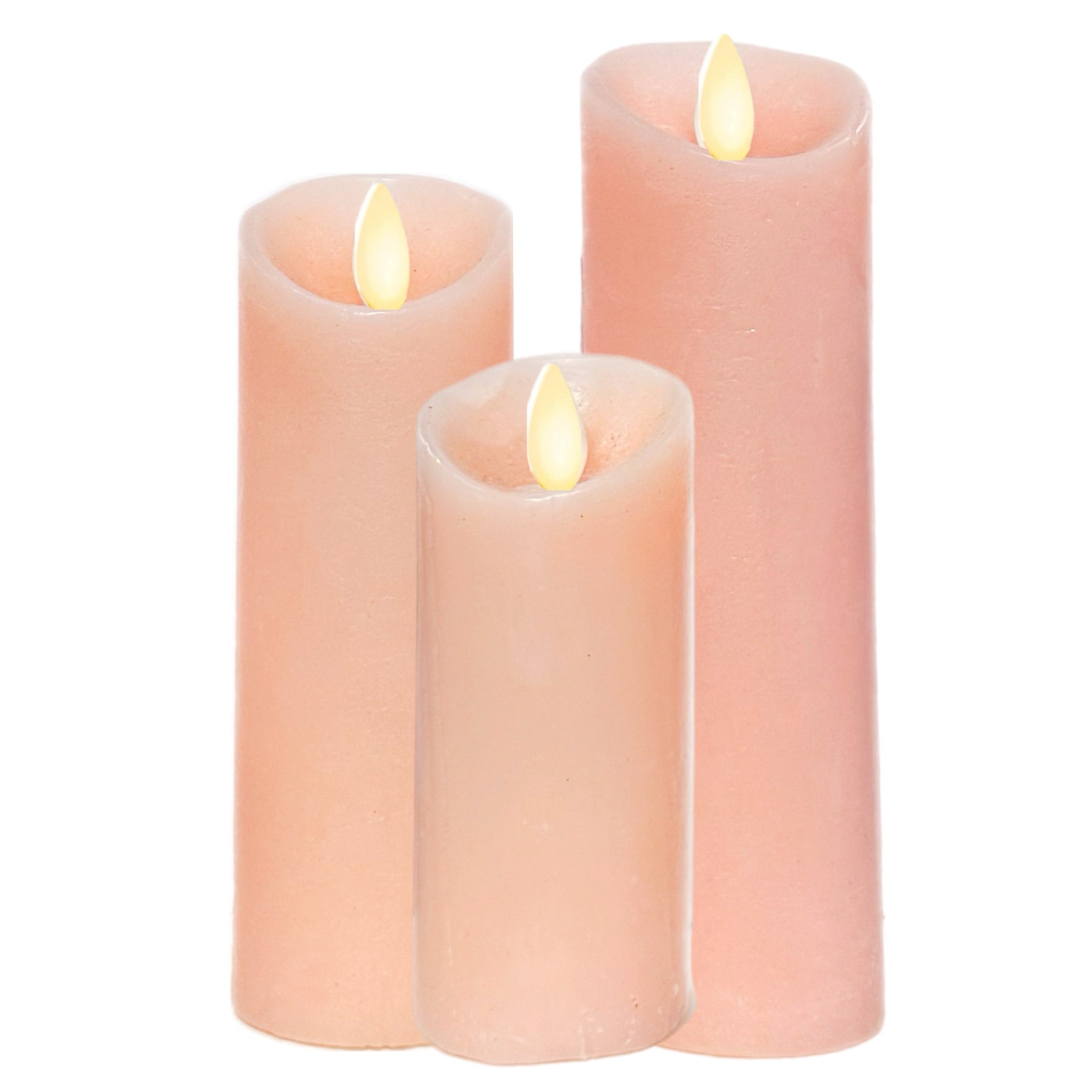 Assorted Slim Pillar Flameless Candle: Pink, INDIVIDUALLY SOLD