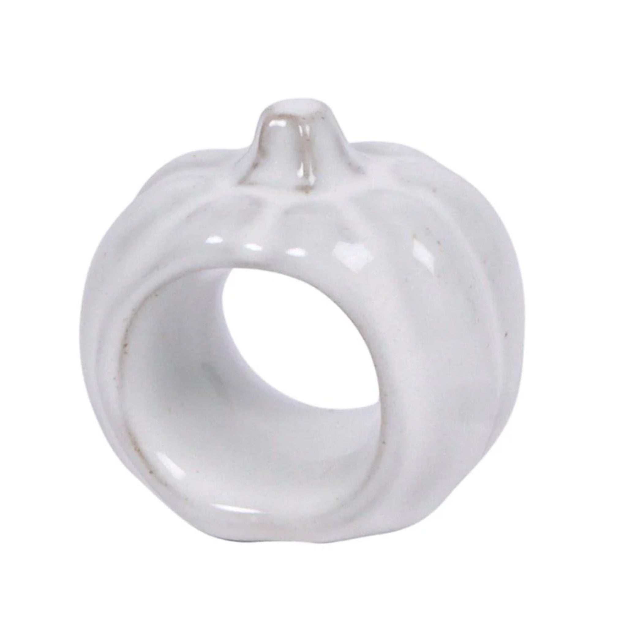 White Pumpkin Napkin Ring