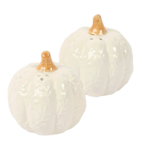 White Pumpkin Salt & Pepper, Set Of 2
