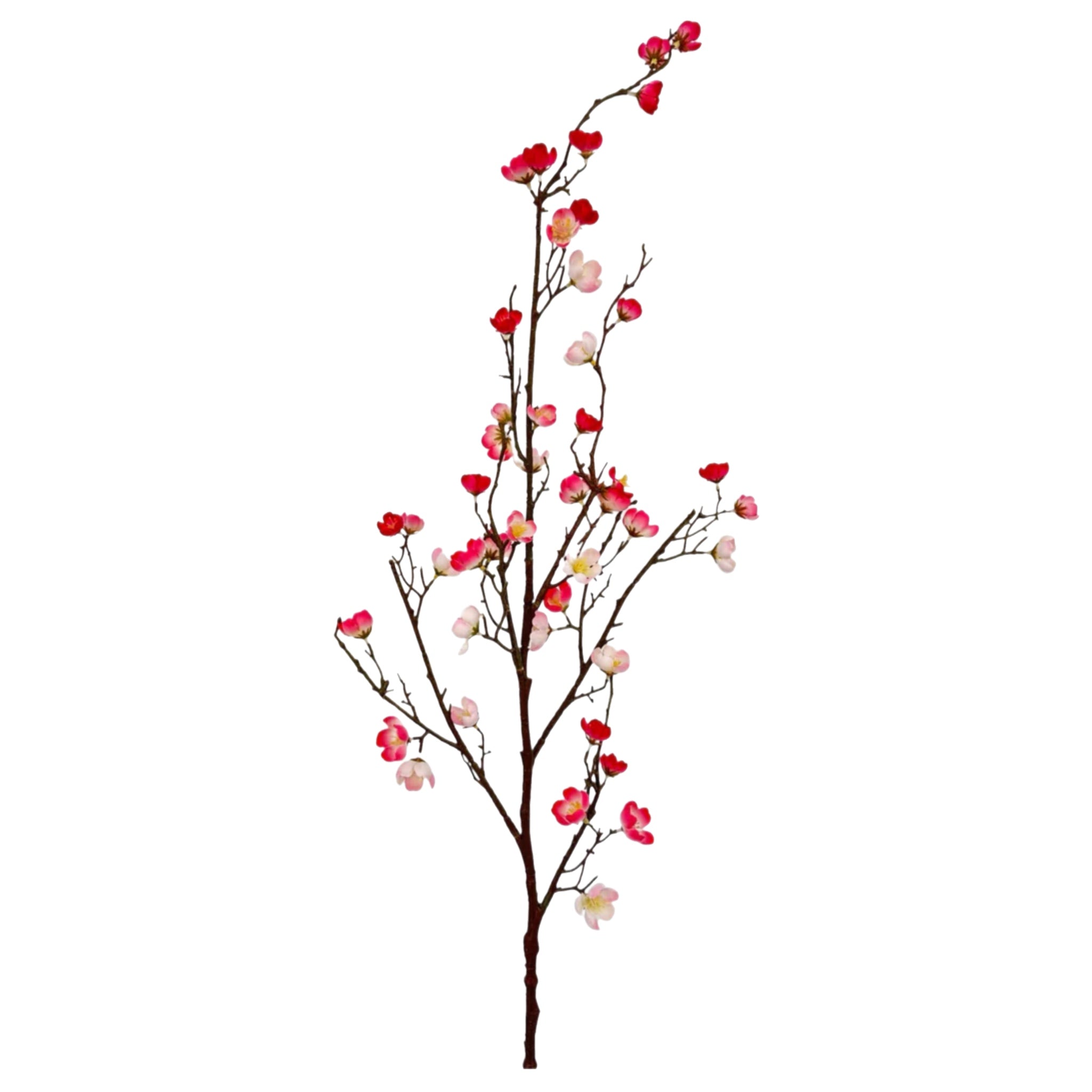 34" Pink Quince Blossom Spray