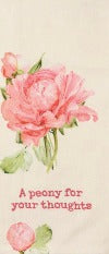 A Peony For Your Thoughts Tea Towel