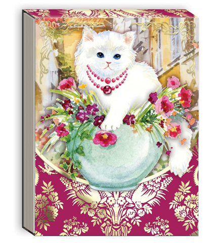 Kitten In Vase Pocket Notepad