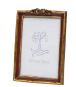 4" X 6" Burgundy And Gold Photo Frame