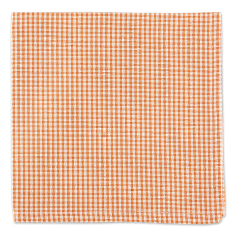 Orange Checkered Linen Napkin