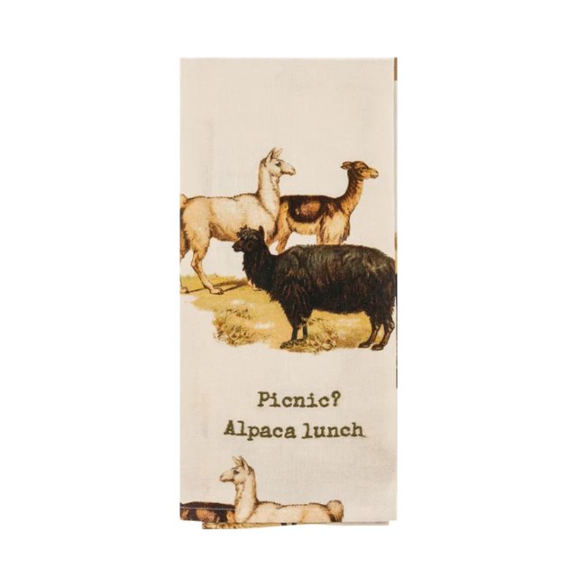 Picnic? Alpaca Lunch Tea Towel