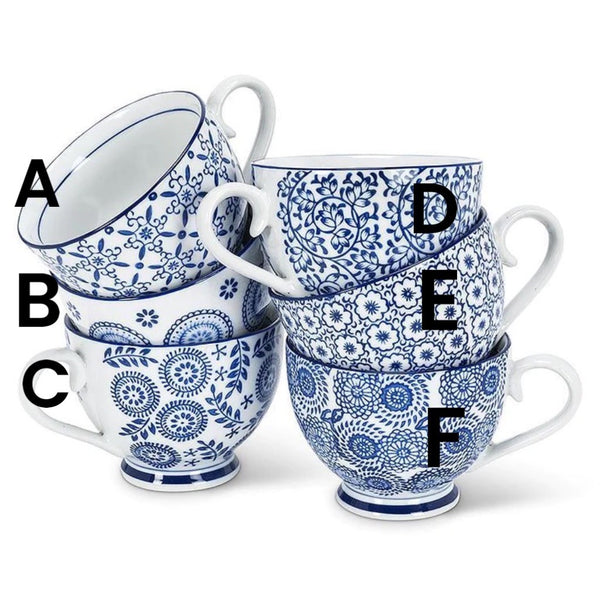 Assorted Blue Pattern Teacup, INDIVIDUALLY SOLD