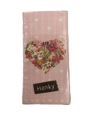 Pocket Tissue: Heart Flowers
