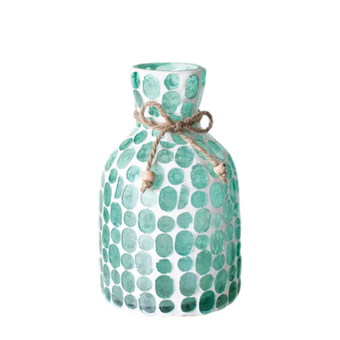 Small Turquoise Mosaic Jar