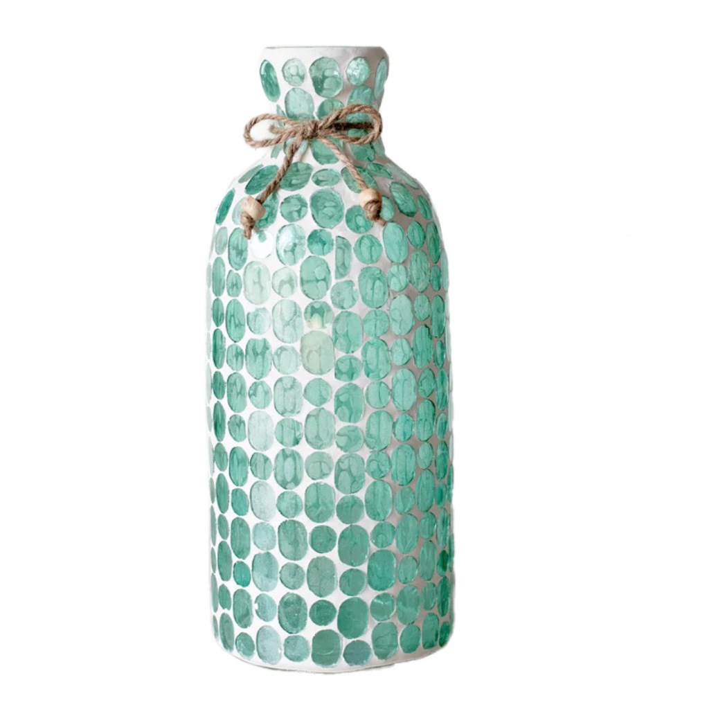 Large Turquoise Mosaic Jar