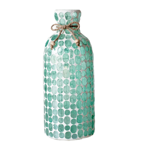 Large Turquoise Mosaic Jar