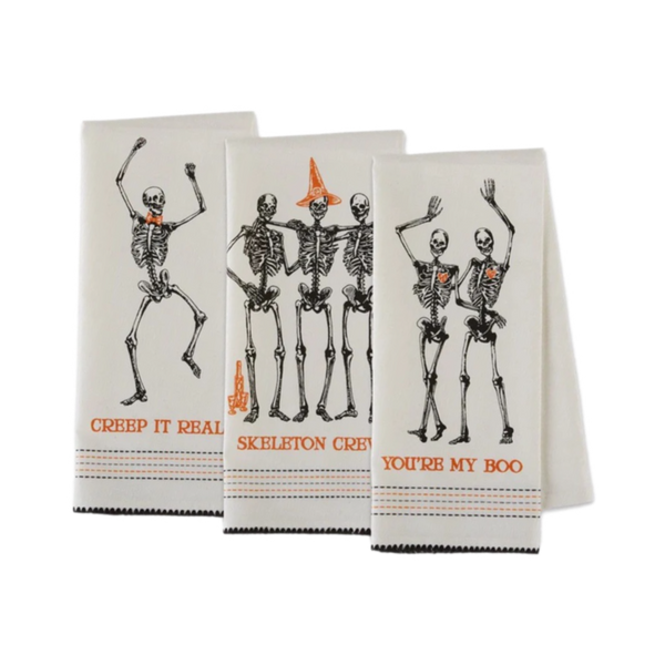 Assorted Skeleton Tea Towel, INDIVIDUALLY SOLD