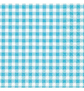 Cocktail Paper Napkin: Vichy Turquoise