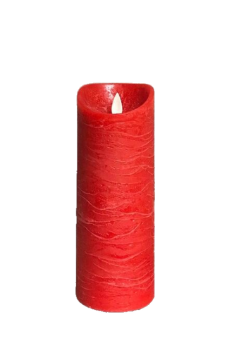 3" X 8" Pillar Flameless Candle: Red