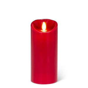 3" X 6.5" Pillar Flameless Candle: Burgundy