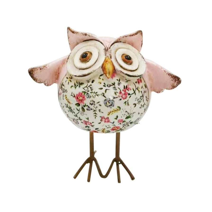 Pink Owl Figurine - SMALL